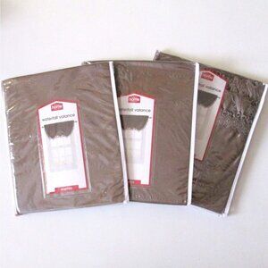JC Penney Home 3 Waterfall Valance Lot Sophia Mineral Dust Color Tassel Fringe